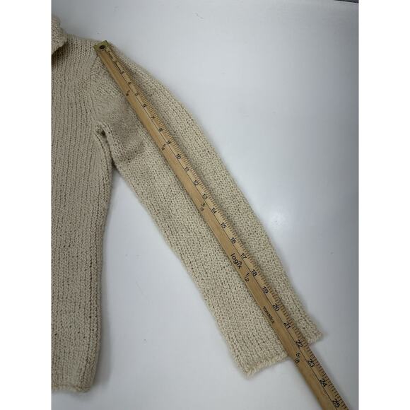 Eileen Fisher Womens Sweater Medium Tan Pullover Crowl Neck Merino Wool Camel - Picture 9 of 11